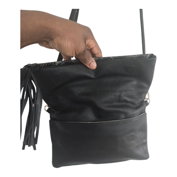 Jen & Co Womens Bag Snake Embossed Clutch Purse Shoulder Removable Straps - Picture 3 of 16